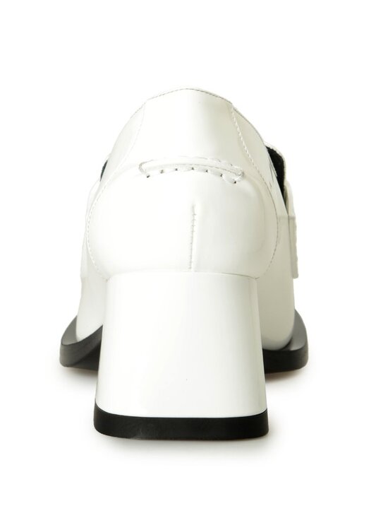 Versace Women's Gold Medusa Patent Leather Heeled Moccasins Shoes US 7.5 IT 37.5 - Picture 3 of 8